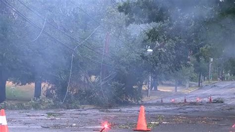 Long Island Weather Powerful Storm Brings Down Trees And Power Lines