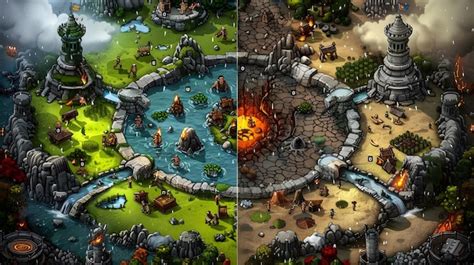 split world divide  illustration    side depicts  lush