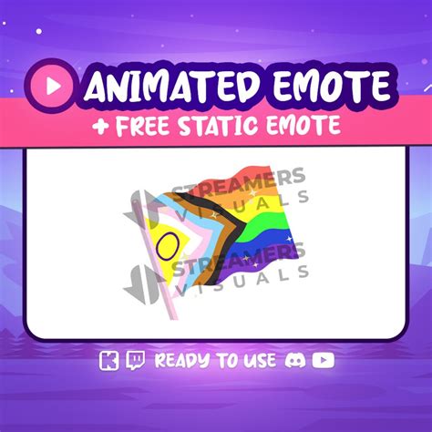 Flag Lgbtqia Animated Emote Twitch Emotes Pride Love Rainbow Equality Ally Diversity Community