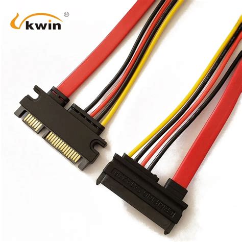 Vkwin Sata 22 Pin Male To Female Sata Extension Cable Sata 3 Iii 6gb S 22 Pin Male To Female 7