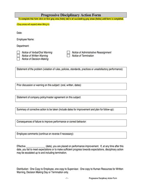 Progressive Discipline Template Fill Out Sign Online Dochub