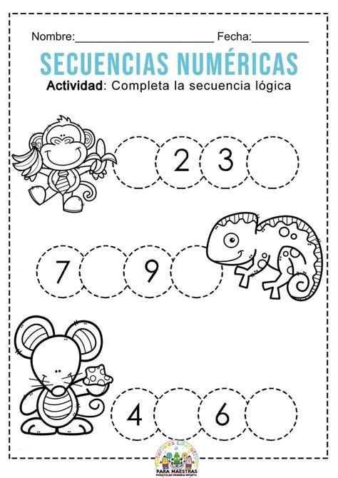 Pin en Preesco Secuencias numericas Actividades de matemáticas