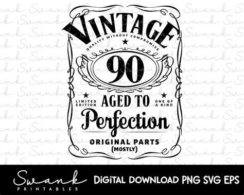 Th Birthday Svg Vintage Birthday Limited Edition Svg Etsy