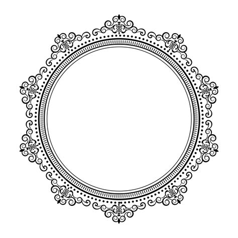 Circle Border Frame Floral Swirl Circle Borders Circle Floral Png