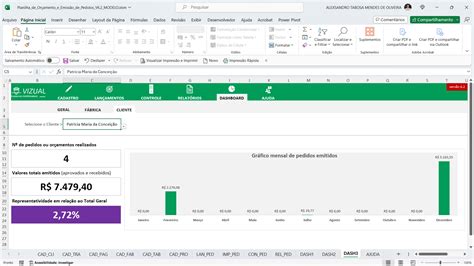 Planilha de Orçamento e Emissão de Pedidos Premium em Excel 6 2