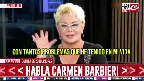 Carmen Barbieri rompió el silencio tras el cruce con Karina Mazzocco