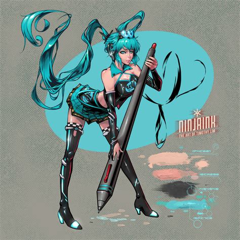 The Phantom Lim Hatsune Miku Racing Miku Vocaloid 1girl Adapted