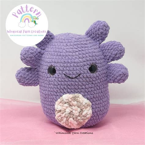 Huggable Axolotl Friend PDF Pattern Crochet Axolotl Axolotl Etsy