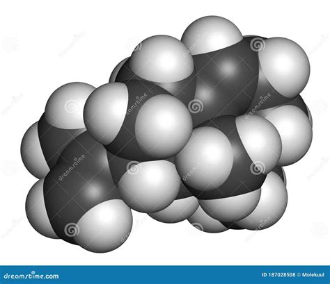 Valencene Citrus Fruit Aroma Molecule 3d Rendering Atoms Are Represented As Spheres With