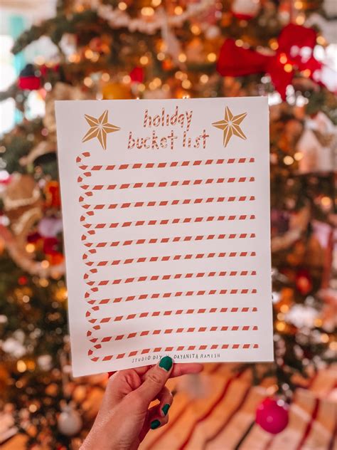 Free Printable Christmas Bucket List Studio Diy