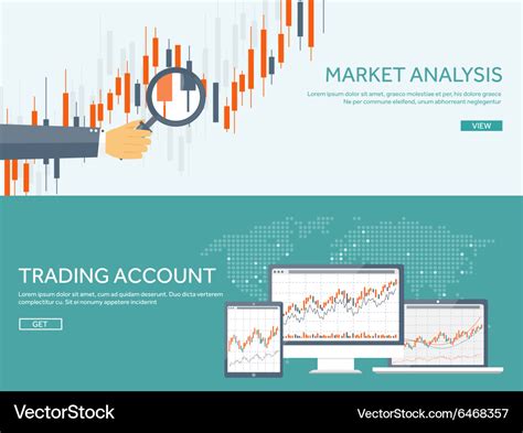 Flat background market trade Royalty Free Vector Image