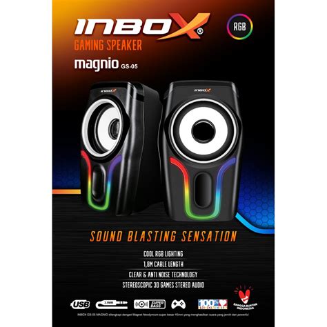 Jual Speaker Pc Speker Gaming Usb Inbox Gs Rgb Shopee Indonesia