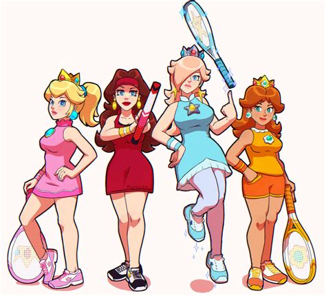 The Mario Girls Ready For Tennis By Maripolifan R Mario