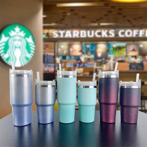 Stanley Starbucks 30oz สีกลิตเตอร์ พร้อมหลอด แก้วสแตนเลส แก้วเก็บความ