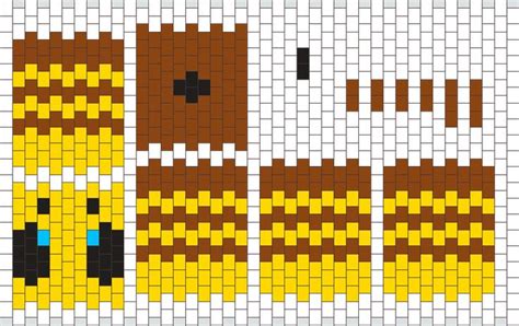 Minecraft Bee Perler Beads 3d Template