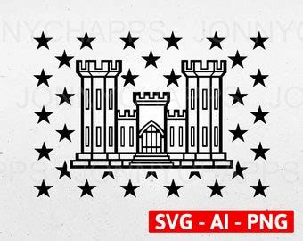 Army Corps Of Engineers Castle Svg Etsy