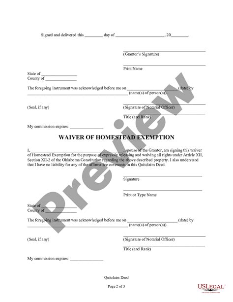 Oklahoma Quitclaim Deed From Individual To Husband And Wife Us Legal