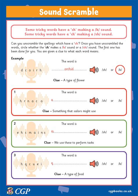 Spelling K Sh Spelt Ch Sound Scramble Years 3 4 CGP Plus