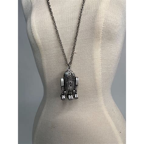 20th Century Fox Vintage Retro R2d2 Star Wars Necklace Silver Etsy