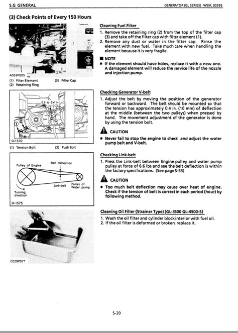 Kubota Gl Series Generator Workshop Service Manual