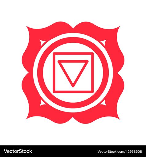 Flat Of Muladhara Chakra Royalty Free Vector Image