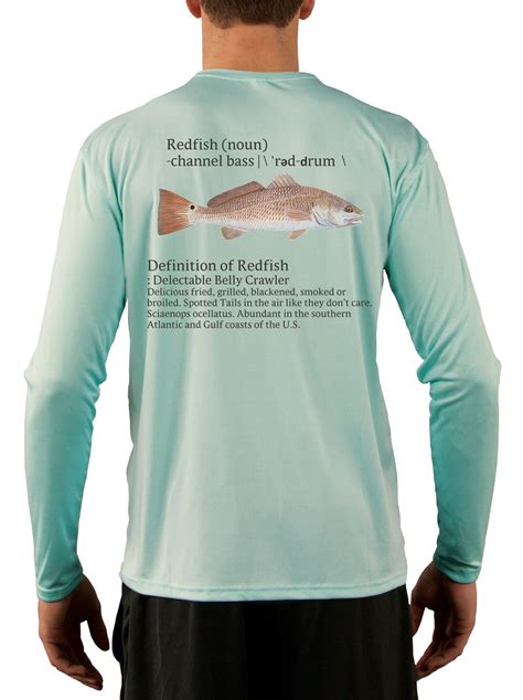 Redfish Fishing Shirts For Men Red Drum Channel Bass Uv Protected