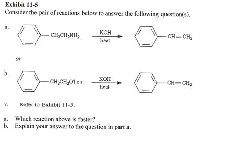 Solved Exhibit Consider The Pair Of Reactions Below To Answer