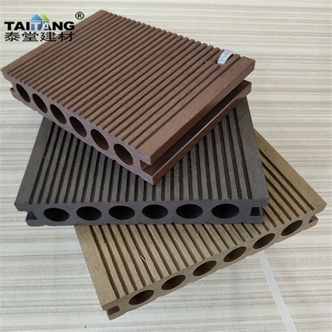 Crack Resistant Hollow Hardwood Flooring Solid Wood WPC Decking Floor