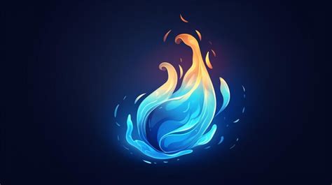 Premium Vector A Blue Fire With A Blue Flame On It