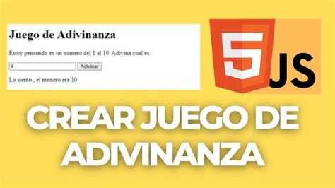 Como Crear JUEGO De Adivinar El NUMERO Del 1 Al 10 Con Javascript Y