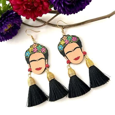 Aretes Frida Borla Negra Albor Arte Mx