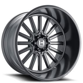 24 Hostile Wheels H126 Maniac Black Milled Off Road Rims HST098 3