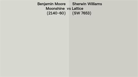 Benjamin Moore Moonshine 2140 60 Vs Sherwin Williams Lattice SW 7653