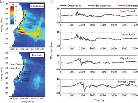 Tsunami Wave Heights And Wave Profiles Map Of Maximum Tsunami Wave