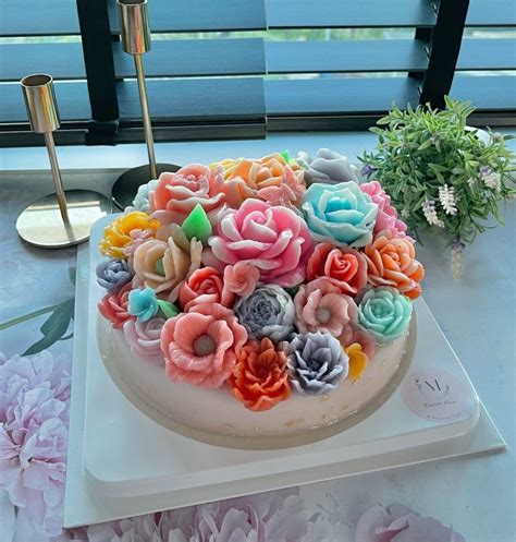 Agar Agar Birthday Cake Floral Jelly Cake Food Drinks Homemade