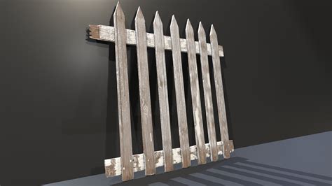 Fence Pbr Game Ready Low Poly 3d Mode Free Vr Ar Low Poly 3d Model