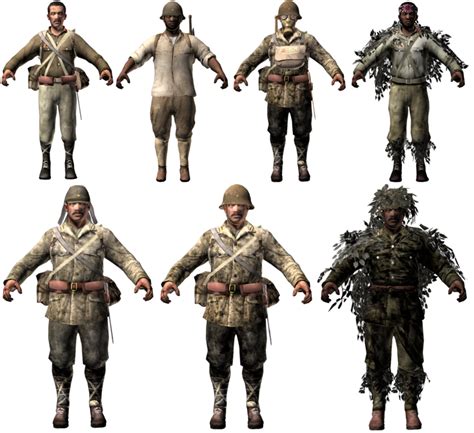 Image Japanese Character Models Waw Png Call Of Duty Wiki Fandom Powered By Wikia