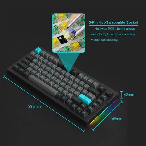 Buy Akko 5075b Plus Mechanical Keyborad 75 Percent Rgb Hot Swappable