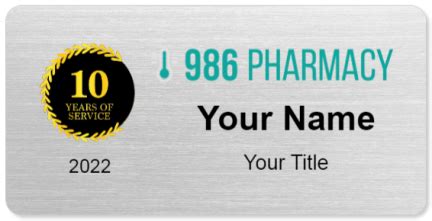 986Pharmacy Name Tags and Badges from NameBadge.com