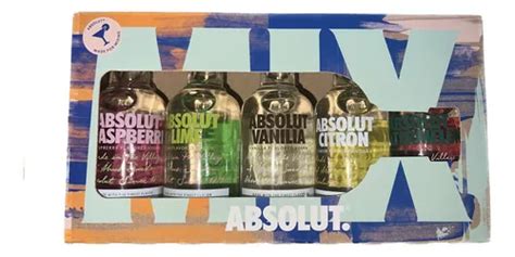 Kit Miniatura Vodka Absolut Sabores Ml Cada P Presente