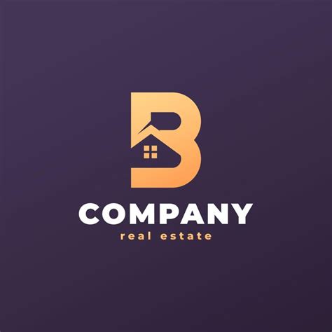 Premium Vector Letter B House Home Golden Logo Design Real Estate