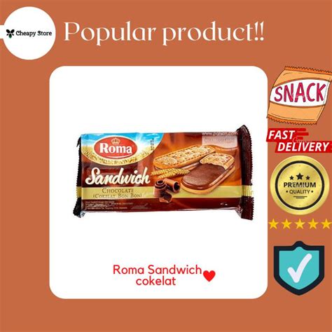 Jual Roma Sandwich Chocolate Cokelat Bon Bon G Shopee Indonesia