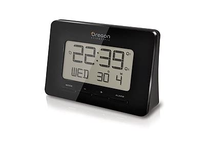 Oregon Scientific Dual Atomic Time Alarm Clock Black