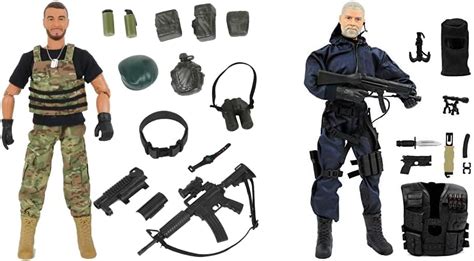 Amazon Click N Play Military 12 Inch Action Figures Set Green