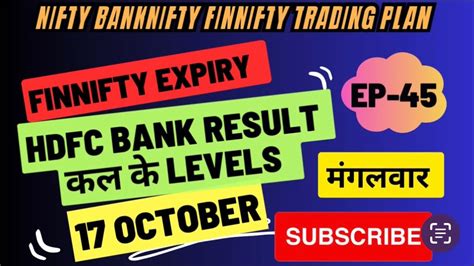 Nifty Banknifty Finnifty Pre Market Analysis 17oct 2023