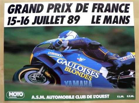 Affiche Grand Prix De France Moto Juillet Le Mans Officiel Aco