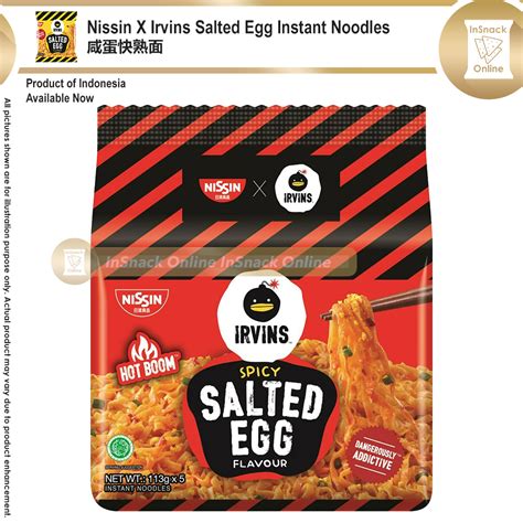 Nissin X Irvins Salted Egg Instant Noodles G X Spicy