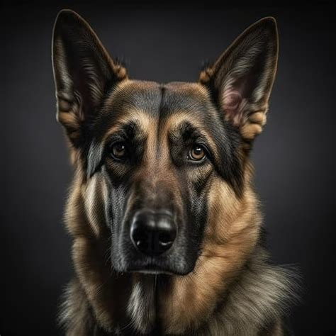 Premium Ai Image Studio Shot With Cute German Shepherd Dog Portrait