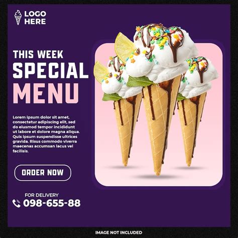 Free Psd Special Delicious Ice Cream Social Media Instagram Post