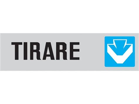 Targa Adesiva Di Informazione Tirare Orizzontale Vinile Rigido 4 X15